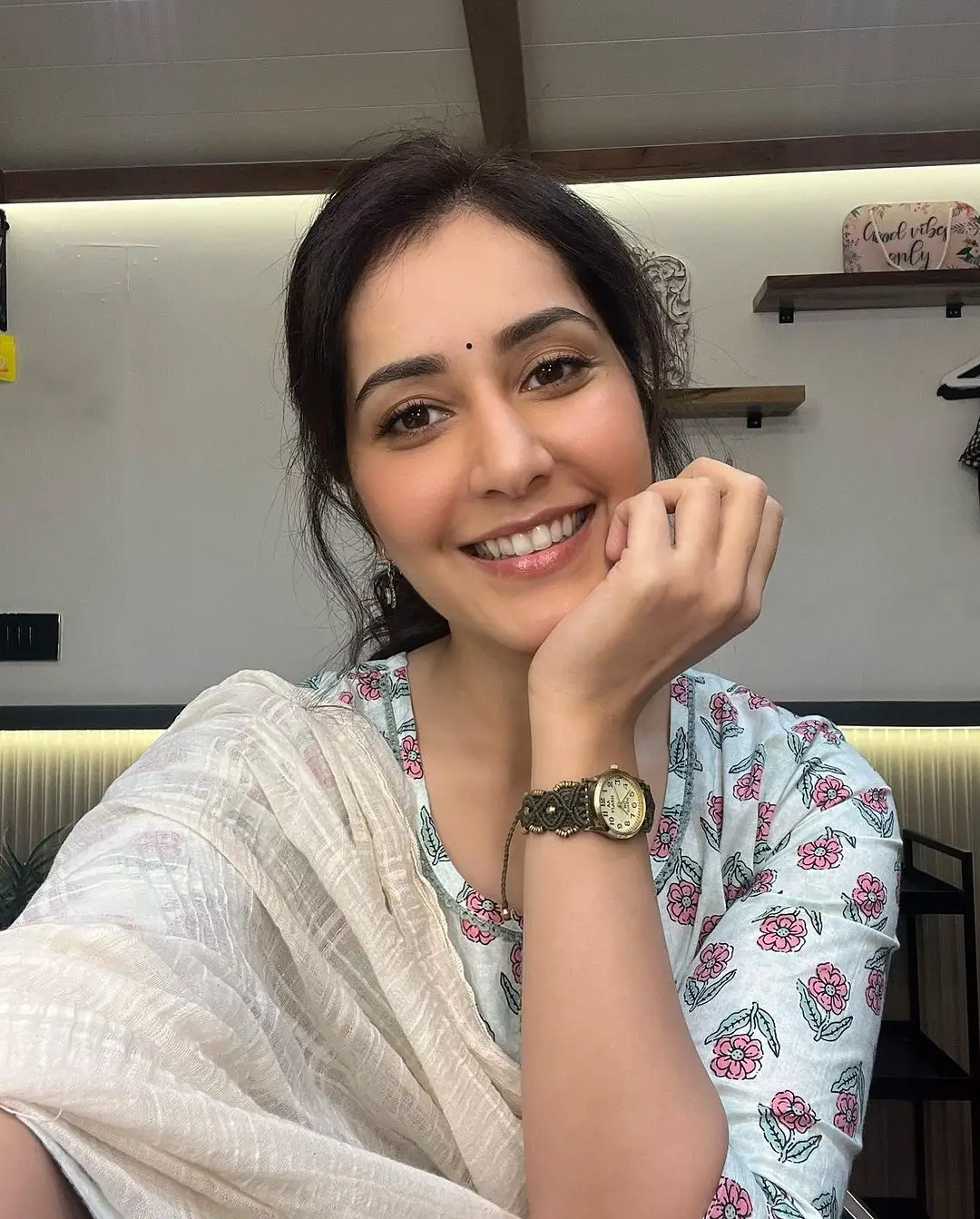 Telugu Girl Raashi Khanna In Beautiful White Gown